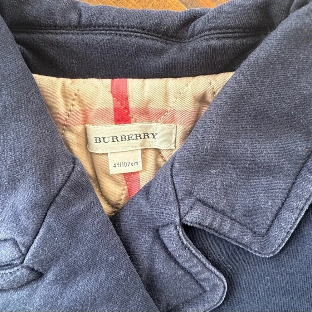 Vest jacket fleeced 4T Burberry blue - Picture 2 of 4